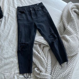 FREE PEOPLE black boyfriend jeans